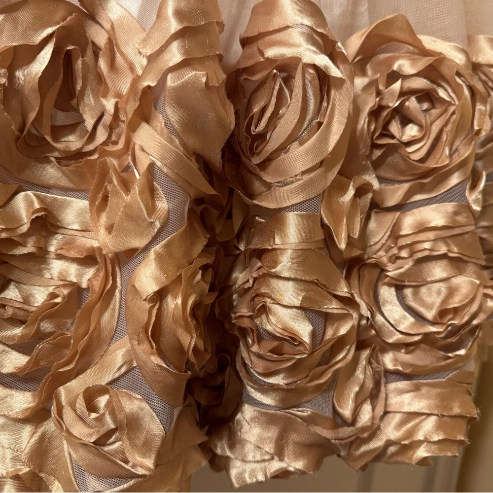 Bonnie Jean Gold Rosette Kids Dress